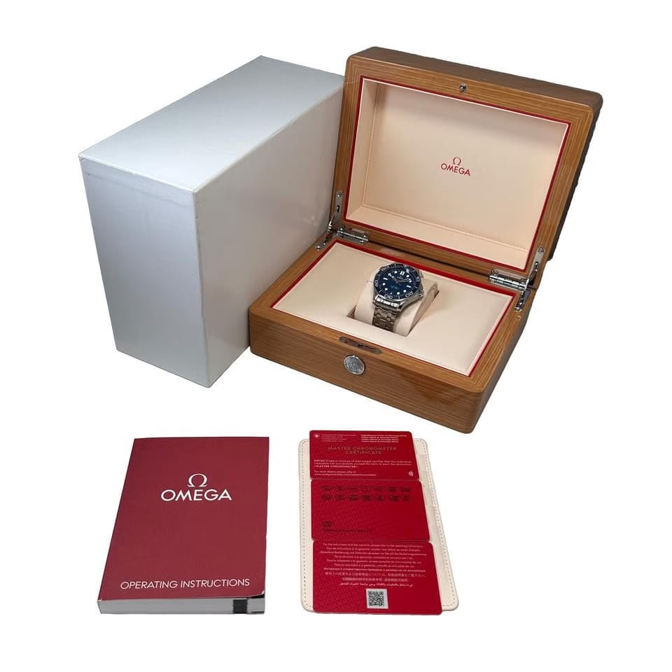 Omega Seamaster Diver 300 M42mm Ref. 21030422003001 Blue Dial Edelstahl 2021 Full Set UNWORN LC