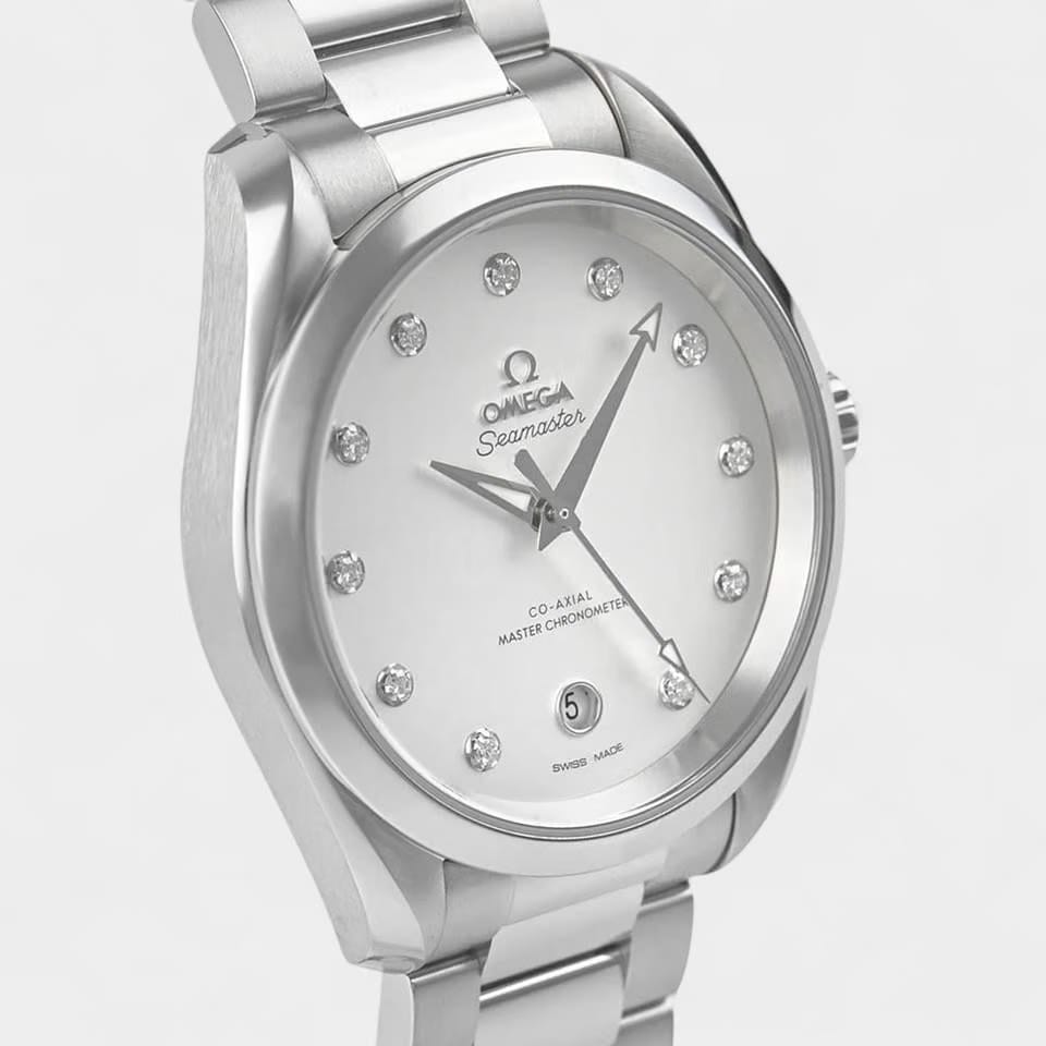 Omega Seamaster Aqua Terra Diamonds / Steel / 38 mm / Box&Papers / 220.10.38.20.52.00