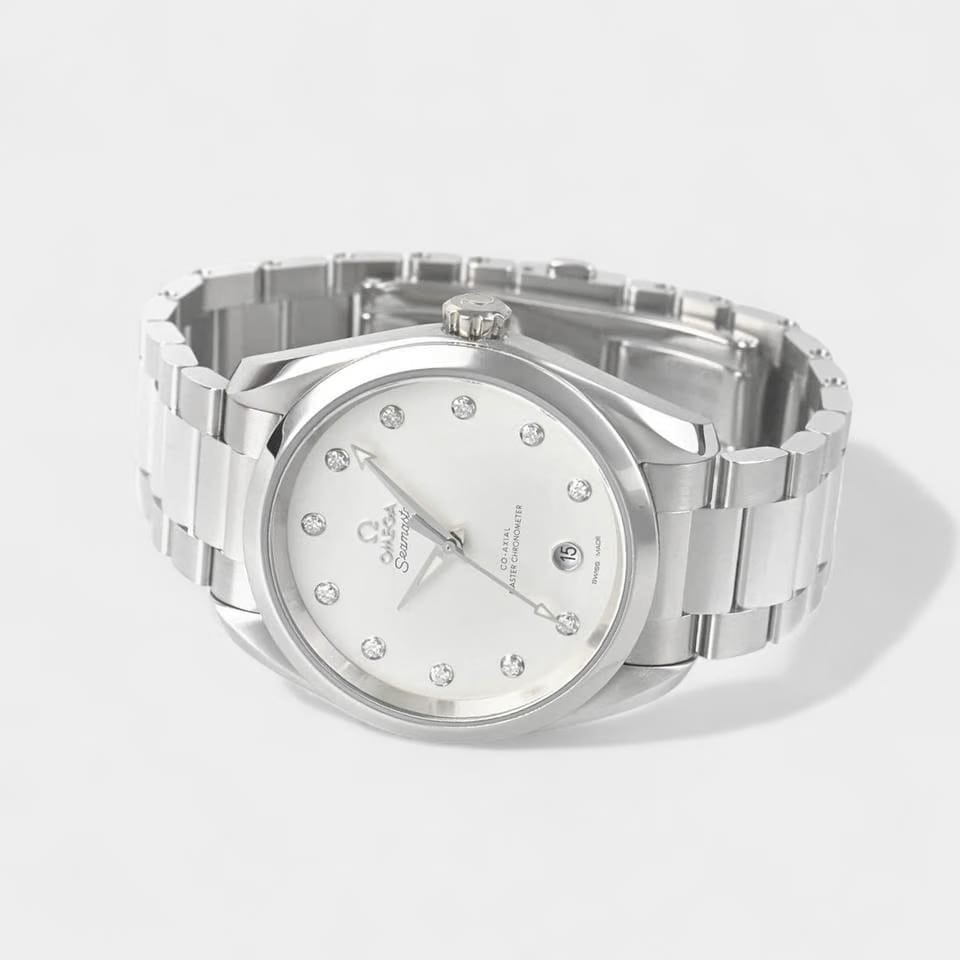 Omega Seamaster Aqua Terra Diamonds / Steel / 38 mm / Box&Papers / 220.10.38.20.52.00