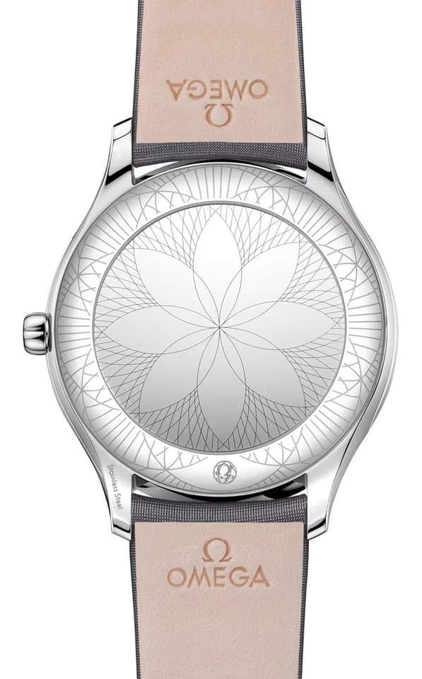 Omega De Ville Trésor Steel Gray Fabric Diamond Womens Watch 428.17.39.60.02.001