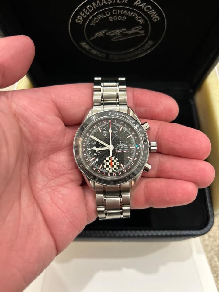 Omega Speedmaster Day Date Schumacher Full Set Unworn (Stickers on)