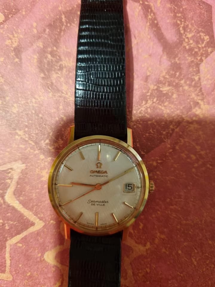Omega Seamaster Automatico In oro anni 60 con cinturino originale