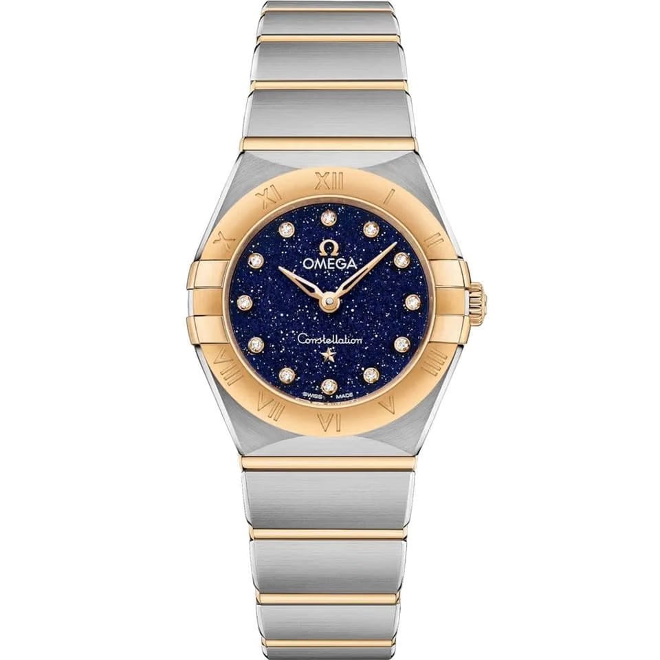 Omega Constellation Ladiesyellow gold on steel quartz women watch 131.20.25.60.53.001