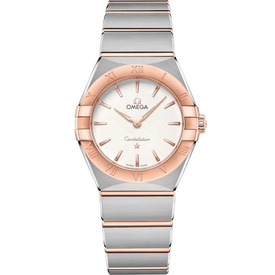 Omega Constellation Ladies Sedna gold on steel quartz women watch 131.20.28.60.02.001