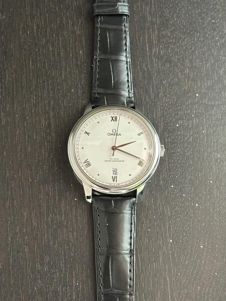 Omega De Ville Prestige CO‑AXIAL Silver dial 40mm 434.13.40.20.02.001 Leather strap