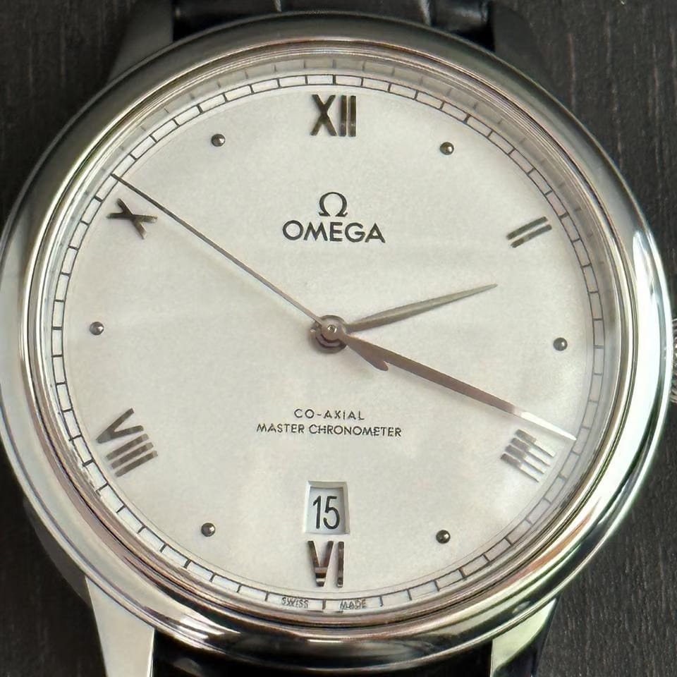 Omega De Ville Prestige CO‑AXIAL Silver dial 40mm 434.13.40.20.02.001 Leather strap