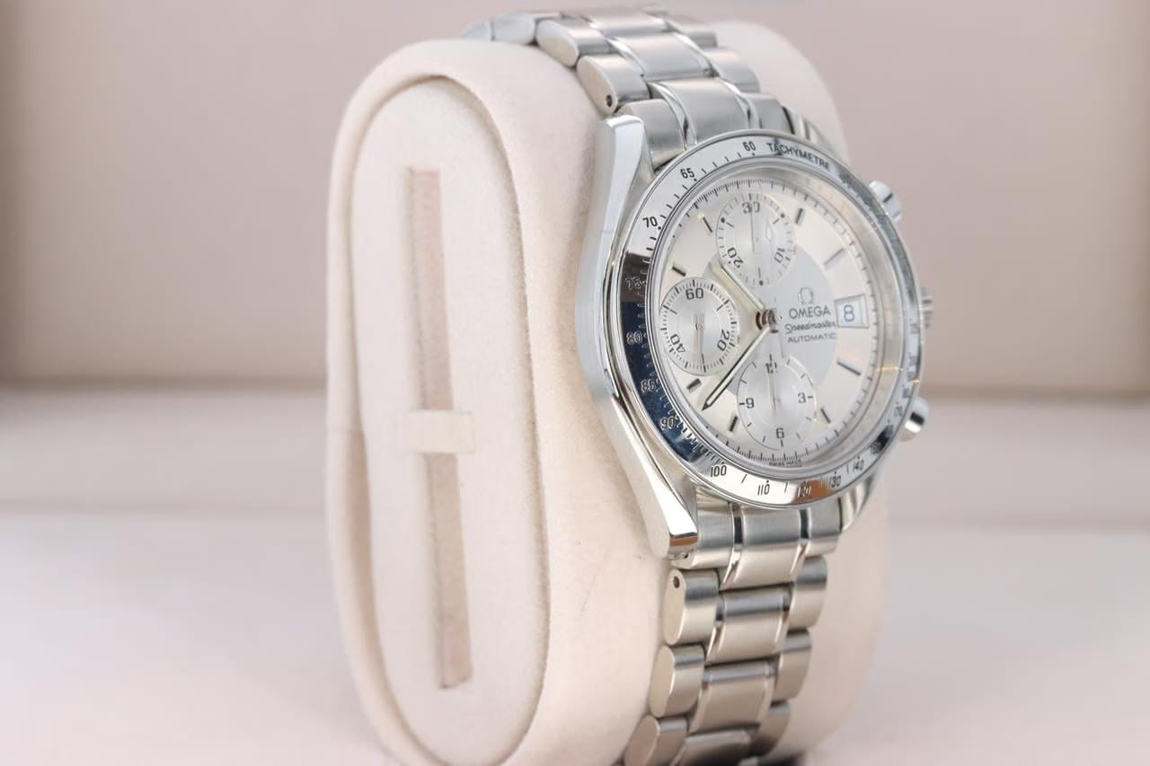 Omega Speedmaster Date Chronograph Date Stainless Steel Silver Dial with Stepped Down Subs 3513.30