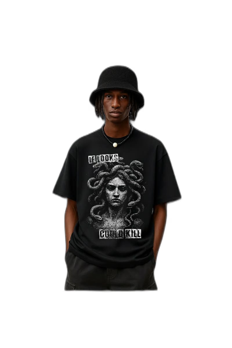 If Looks Could Kill Black Oversized T-Shirt