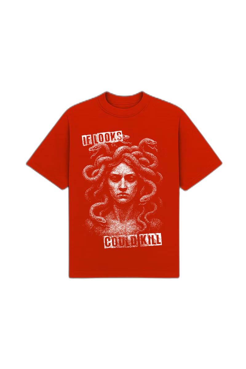 If Looks Could Kill Red Oversized T-Shirt