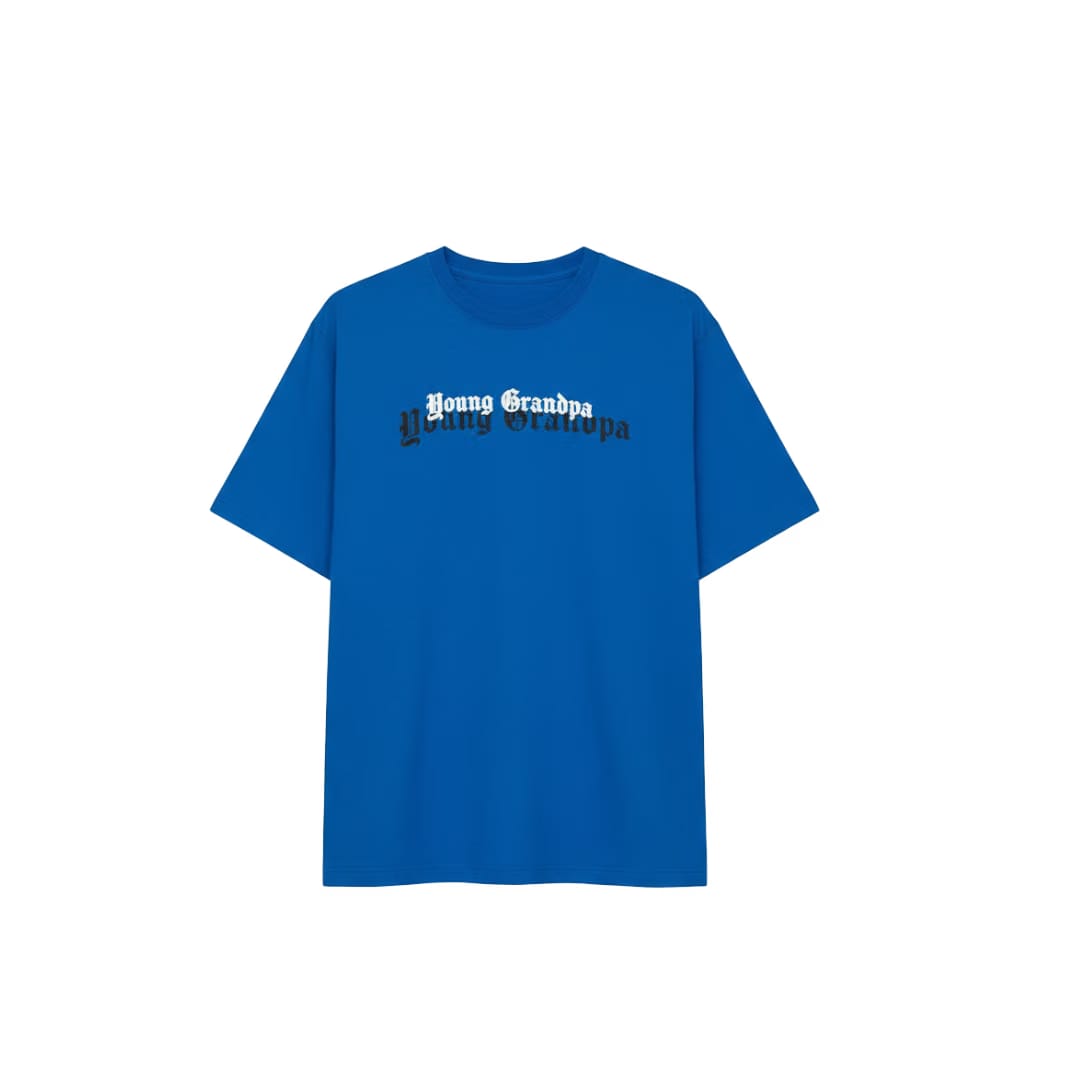 BLUE PATCHWORK T-SHIRT