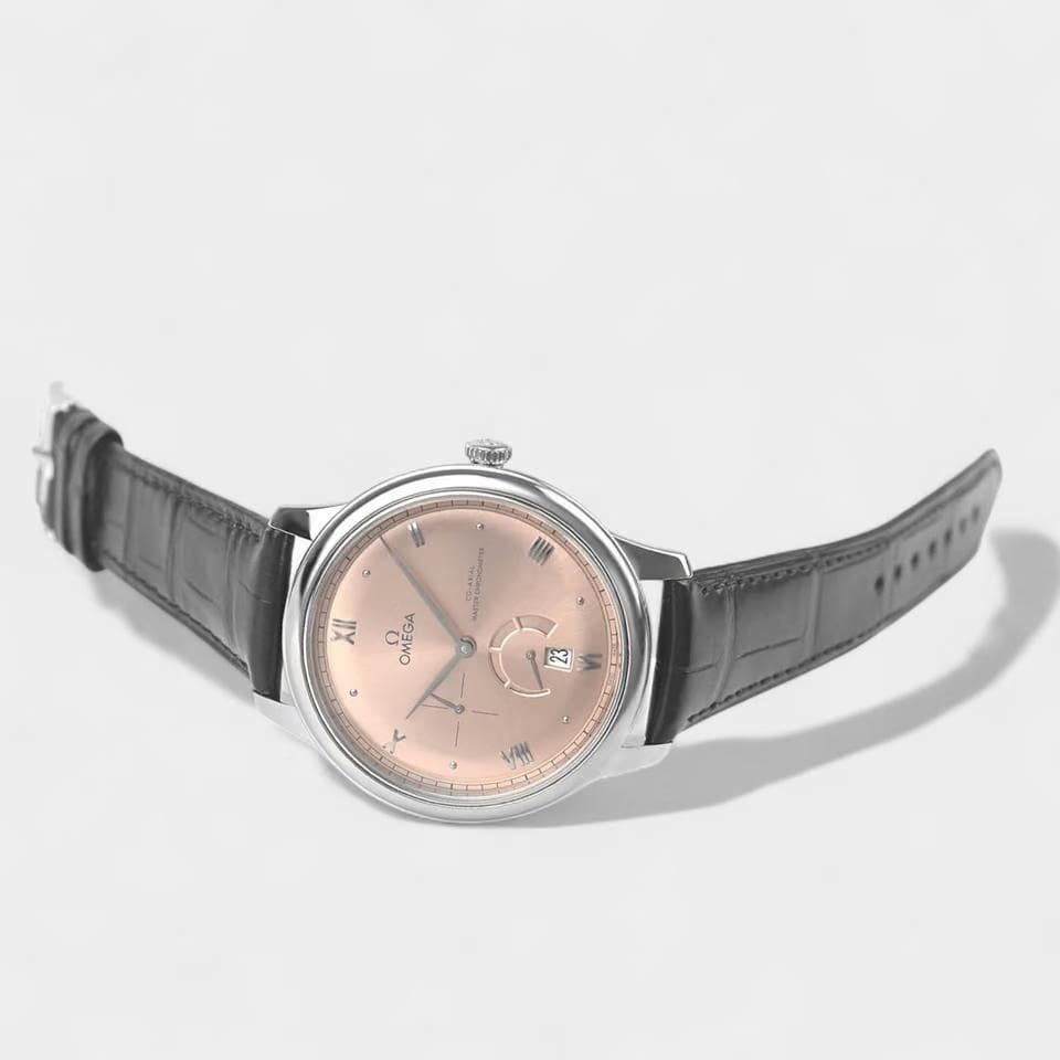 Omega De Ville Prestige Pink / Steel / 41 mm / Box&Papers / 434.13.41.21.10.001