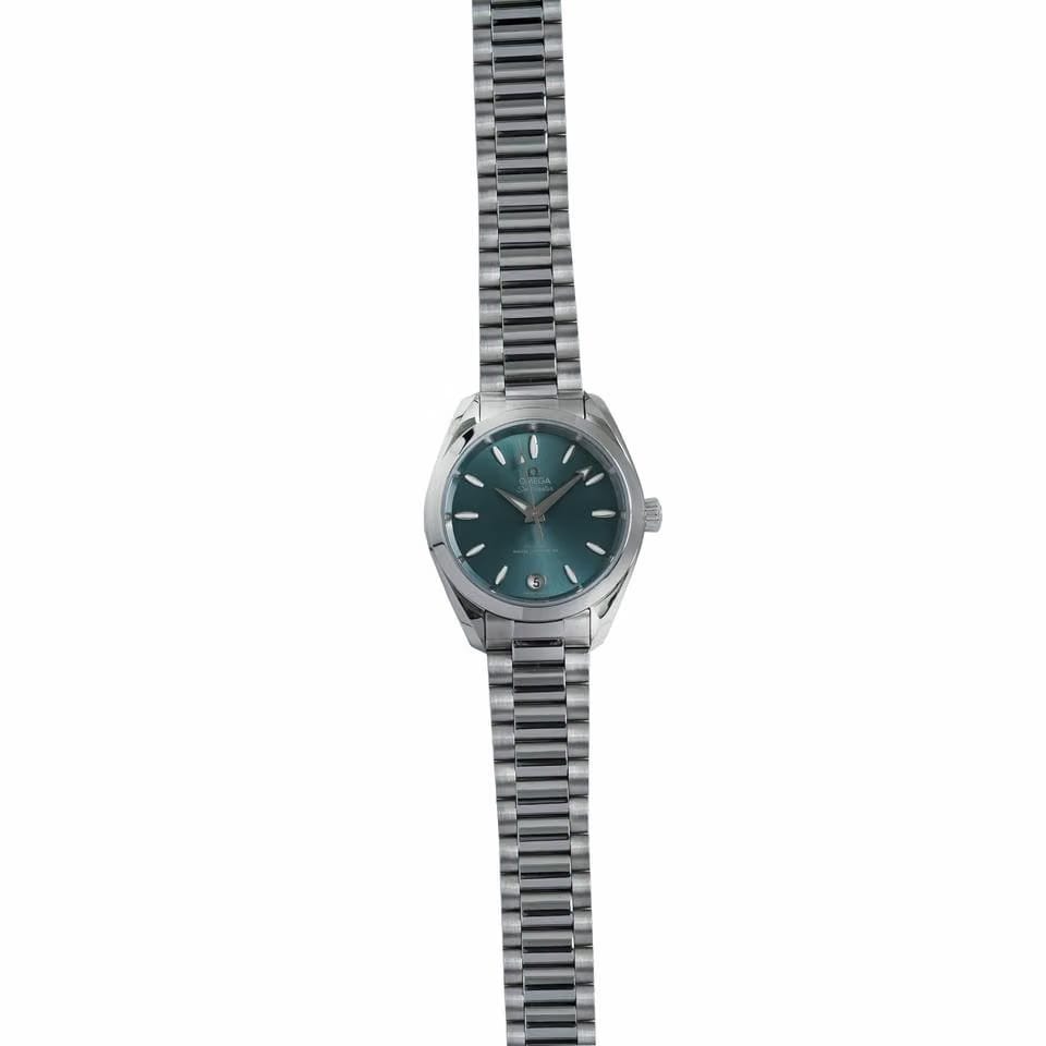 Omega Seamaster Aqua Terra150 M Omega Aqua Terra Green Dial Diamond Bezel 34mm