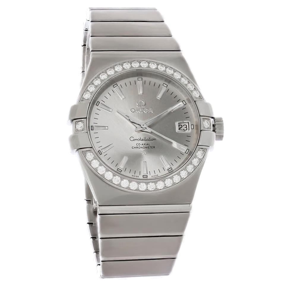 Omega Constellation Ladies Women's Diamond Auto Watch 123.15.35.20.02.001