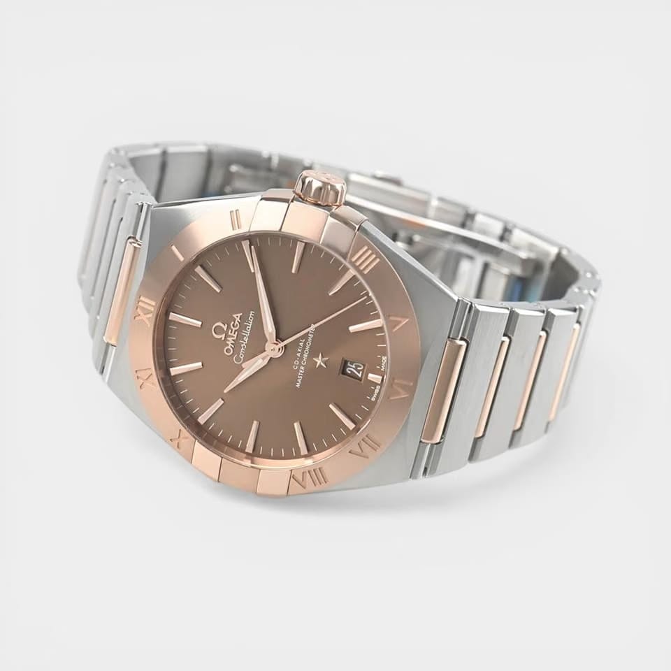 Omega Constellation Steel&Sedna gold / 39 mm / Box&Papers / 131.20.39.20.13.001