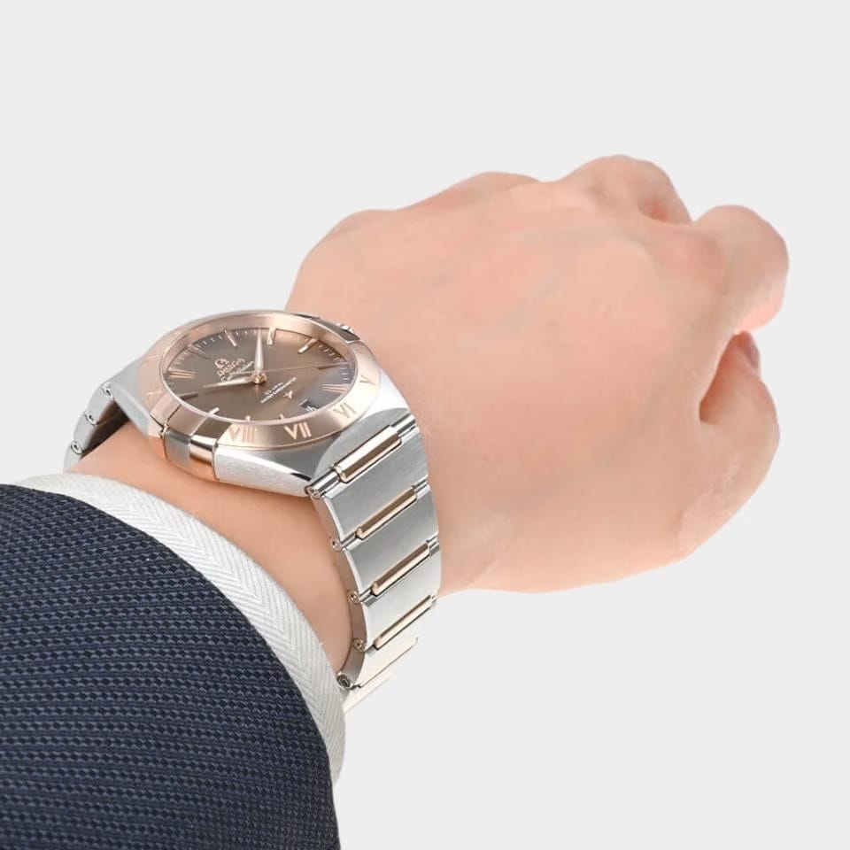 Omega Constellation Steel&Sedna gold / 39 mm / Box&Papers / 131.20.39.20.13.001