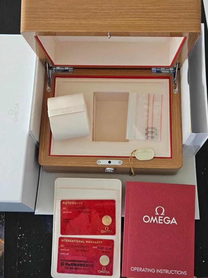 Omega Seamaster Aqua Terra Chronograph Gmt Full Set mit Holzbox und ausgefüllten Papieren
