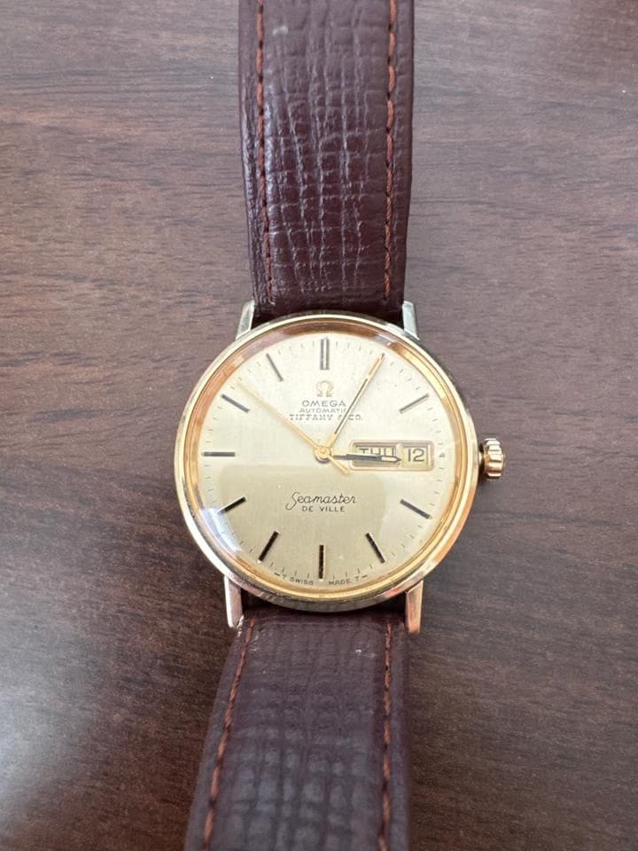 Omega Seamaster De Ville De Ville Co-signed Tiffany & Co. Omega Seamaster 14k gold