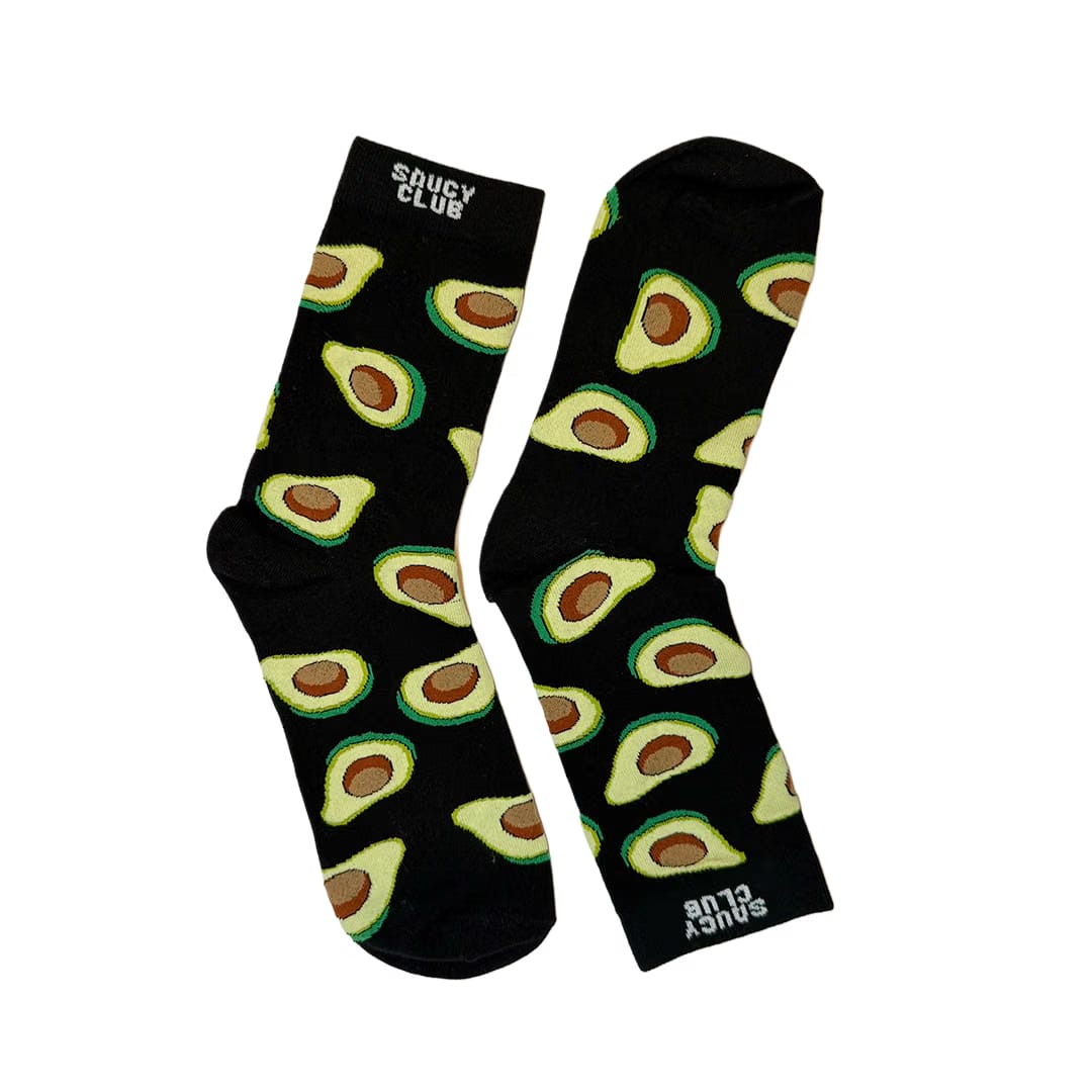 Set of 3 Saucy Club Socks ( Avocados Socks + Donut & Sprinklers Socks + Cookies & Cream Socks)