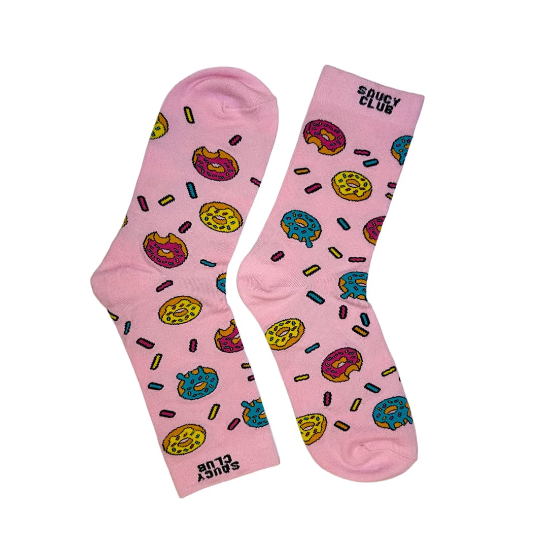 Set of 3 Saucy Club Socks ( Avocados Socks + Donut & Sprinklers Socks + Cookies & Cream Socks)