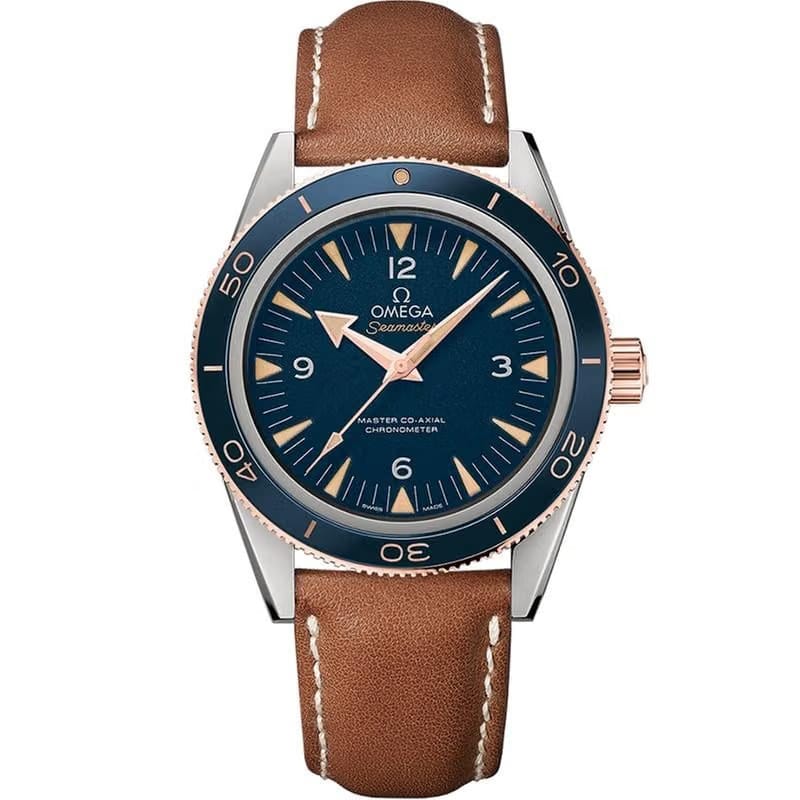 Omega Seamaster 30041 MM TITANIUM ‑ SEDNA GOLD ON LEATHER STRAP 233.62.41.21.03.001 BC