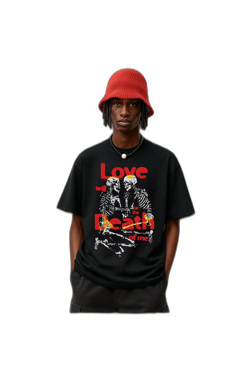 Love Will Be the Death of Me Black Oversized T-Shirt