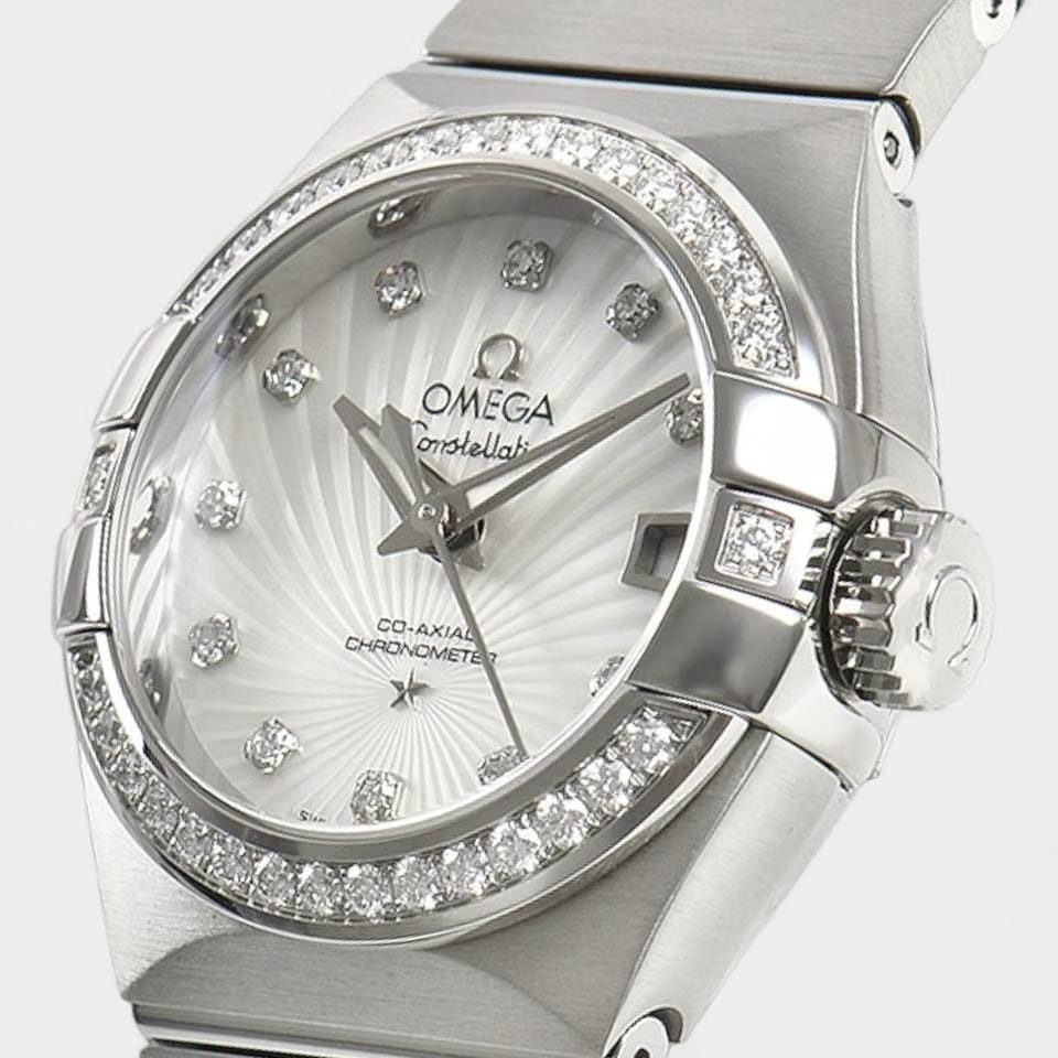 Omega Constellation Ladies Diamonds / Steel / 27 mm / 123.15.27.20.55.001