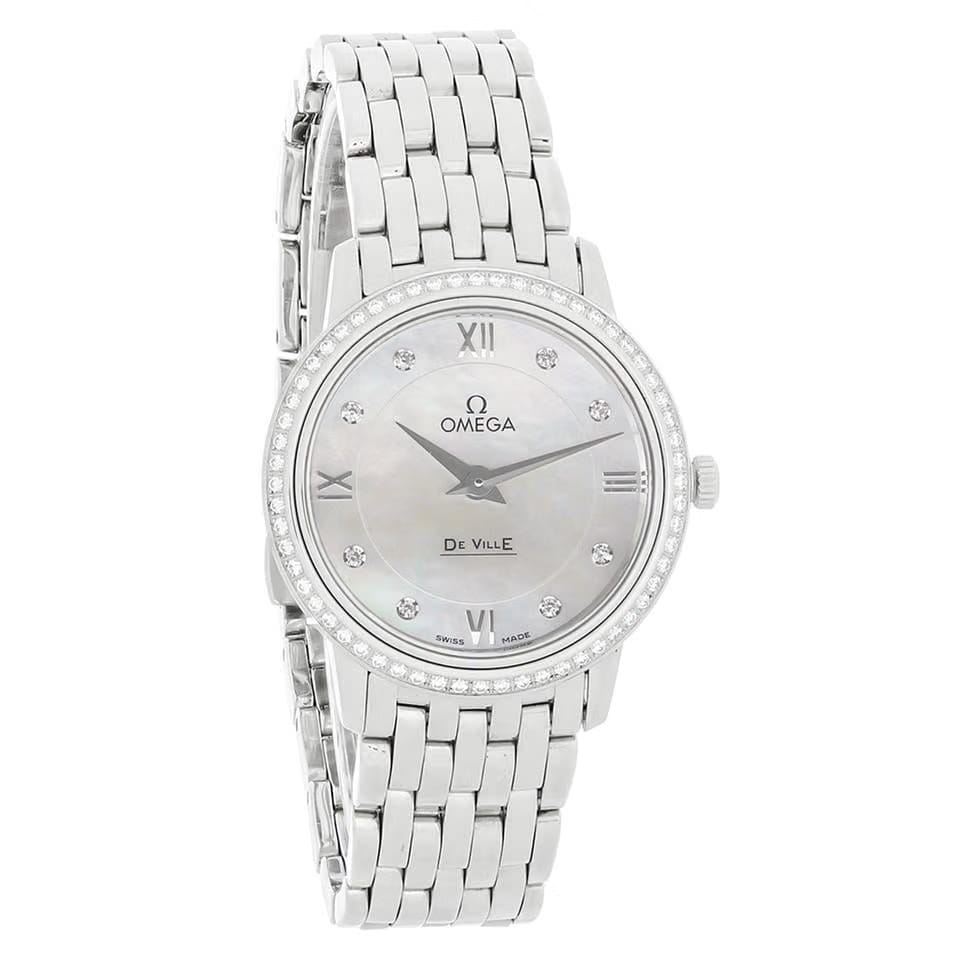 Omega De Ville Prestige Women's Diamond Watch 424.15.27.60.55.001