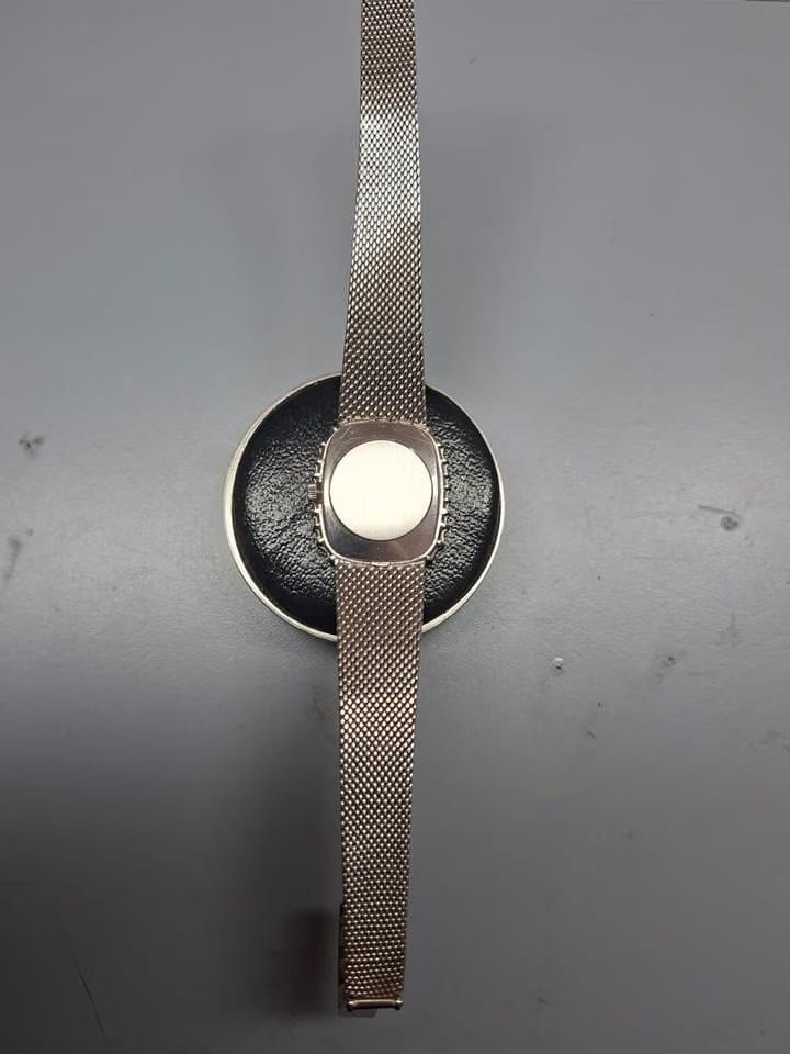 Omega De Ville Co-Axialfemme or blanc cadran bleu diamant