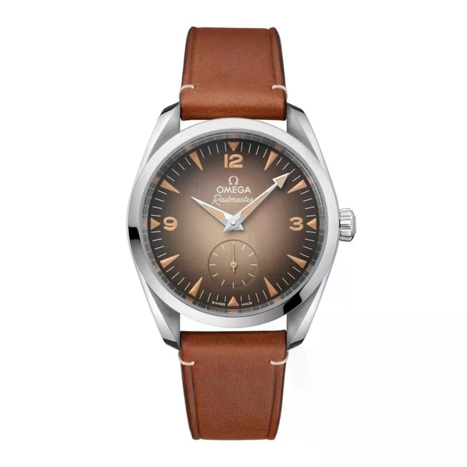 Omega Seamaster Railmaster Co-axial Master Chronometer Railmaster Brown dial 38mm 235.12.38.20.13.001 Small Seconds
