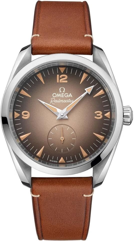 Omega Seamaster Railmaster Co-axial Master Chronometer Railmaster Brown dial 38mm 235.12.38.20.13.001 Small Seconds