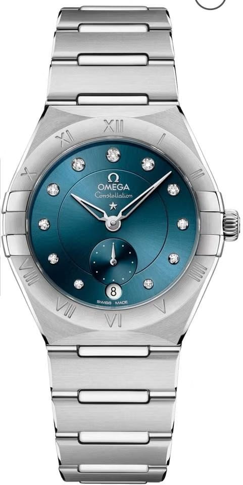 Omega Constellation Co-axial Master Chronometer Peacock Blue Dial NEW UNWORN