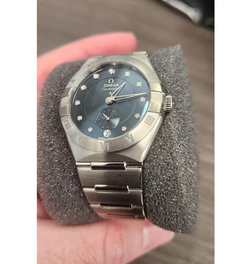 Omega Constellation Co-axial Master Chronometer Peacock Blue Dial NEW UNWORN