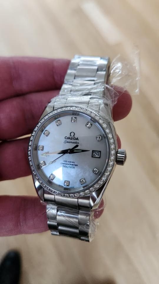 Omega Seamaster Aqua Terra Co-axial 36.2mm MOP Dial Diamonds Brand new (Discontinued model)