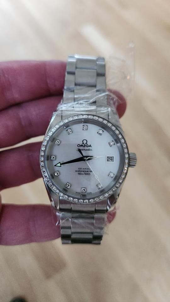 Omega Seamaster Aqua Terra Co-axial 36.2mm MOP Dial Diamonds Brand new (Discontinued model)