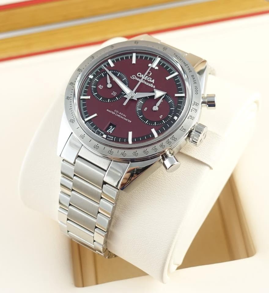 Omega Speedmaster'57 Broad-Arrow Burgunderrot Full Set , New watch