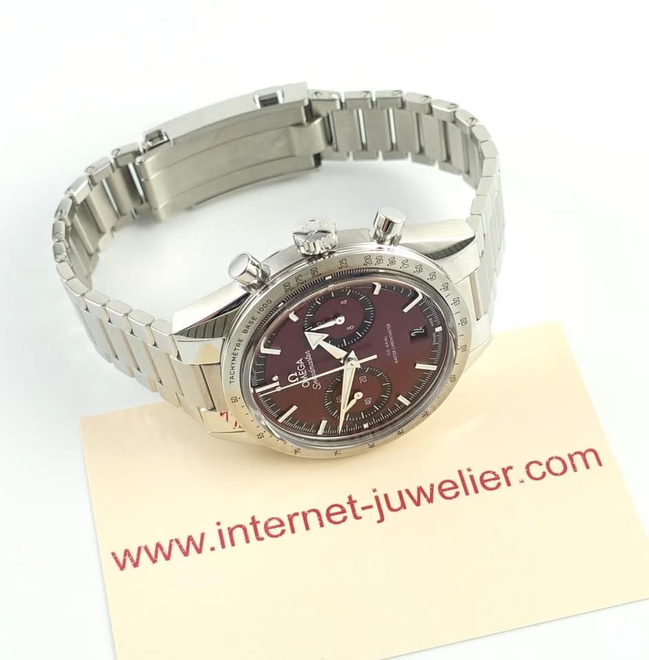 Omega Speedmaster'57 Broad-Arrow Burgunderrot Full Set , New watch