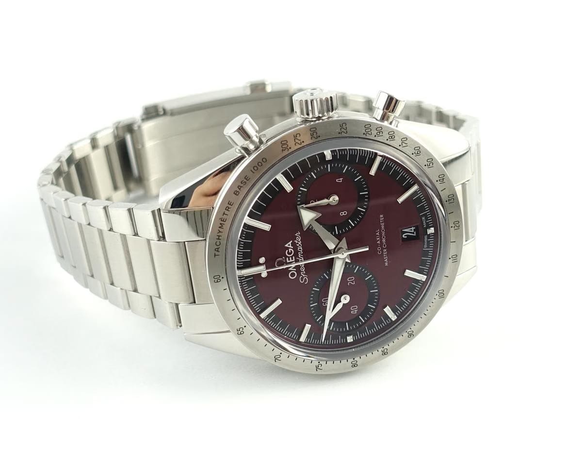 Omega Speedmaster'57 Broad-Arrow Burgunderrot Full Set , New watch