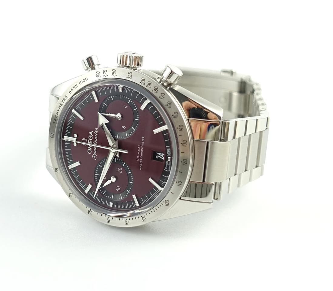 Omega Speedmaster'57 Broad-Arrow Burgunderrot Full Set , New watch