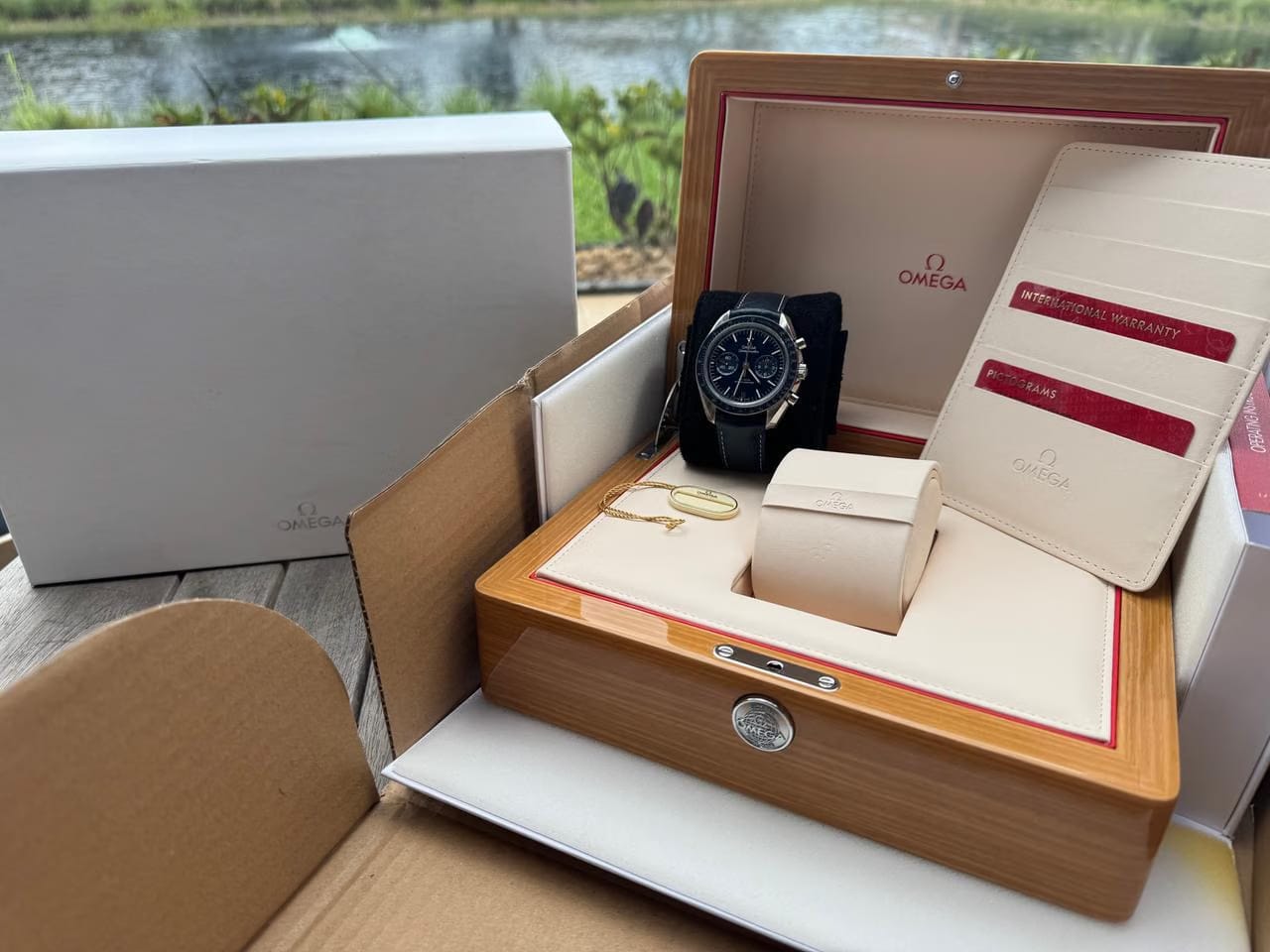 Omega Speedmaster Moonwatch Chronograph Omega Speedmaster Two-Counter Titanium Blue Ceramic