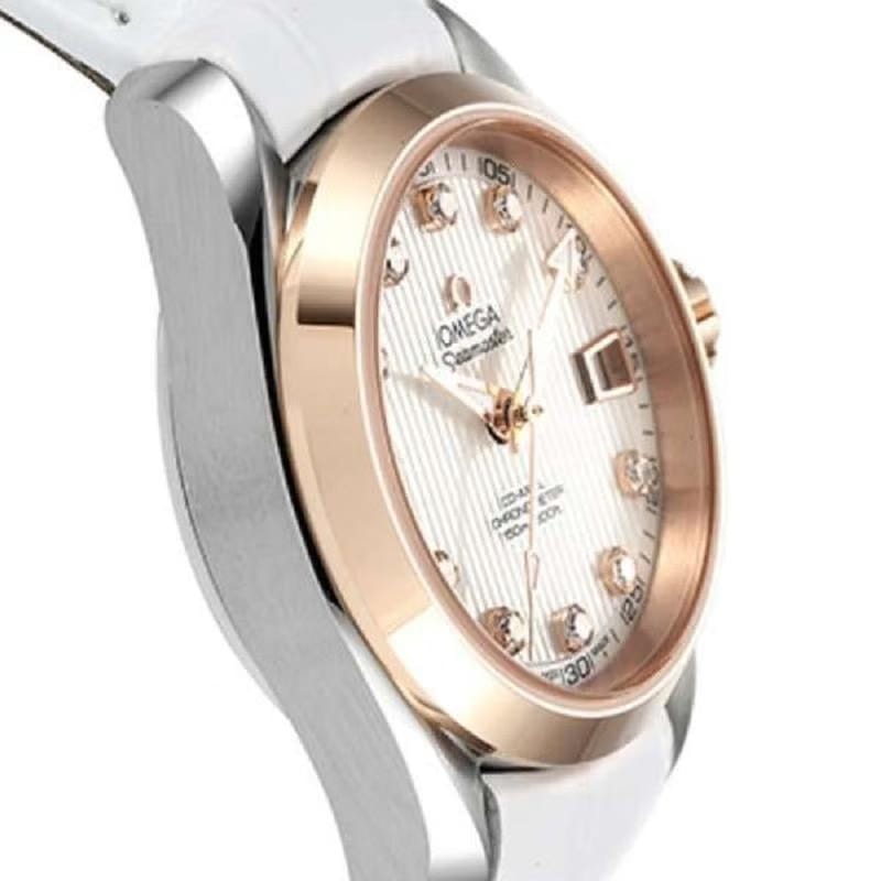 Omega Seamaster Aqua Terra150 M 30 MM STEEL ‑ RED GOLD ON LEATHER STRAP 231.23.30.20.55.001 BC
