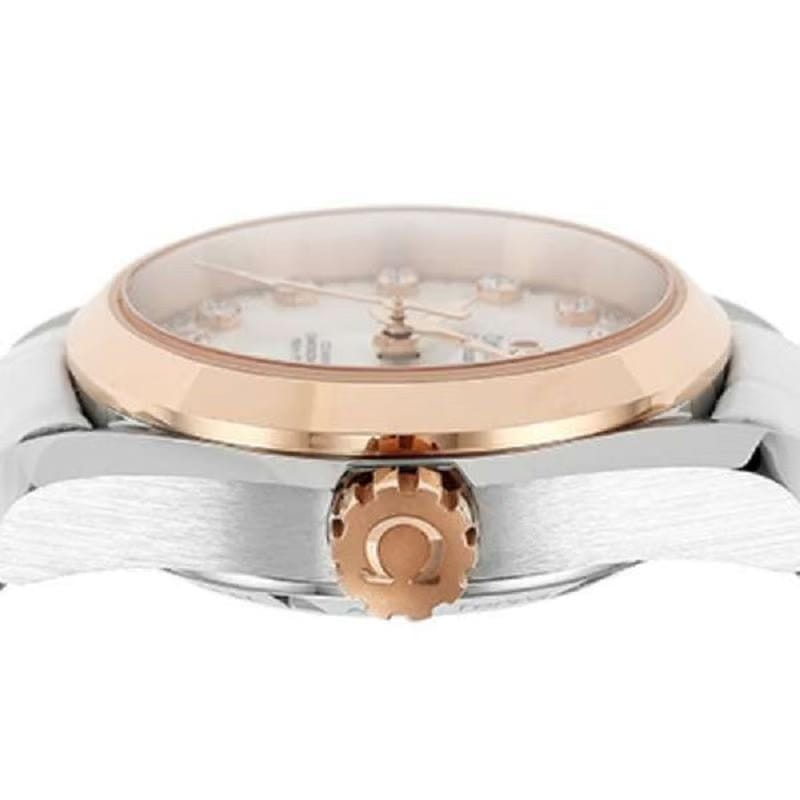 Omega Seamaster Aqua Terra150 M 30 MM STEEL ‑ RED GOLD ON LEATHER STRAP 231.23.30.20.55.001 BC