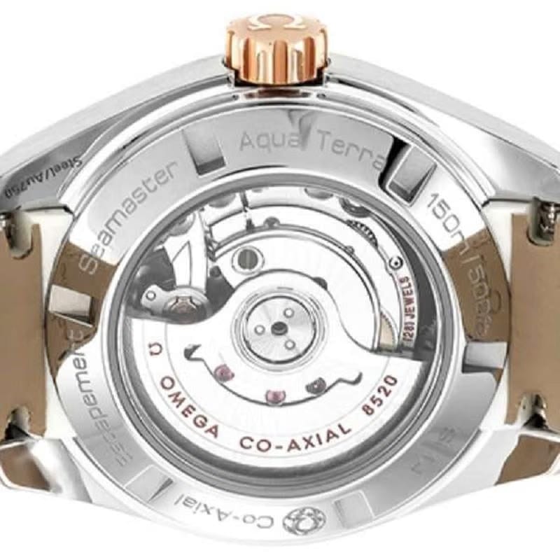 Omega Seamaster Aqua Terra150 M 30 MM STEEL ‑ RED GOLD ON LEATHER STRAP 231.23.30.20.55.001 BC