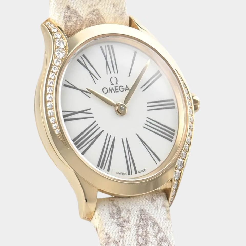 Omega De Ville Yellow gold / 26 mm / Box&Papers / 428.57.26.60.04.002