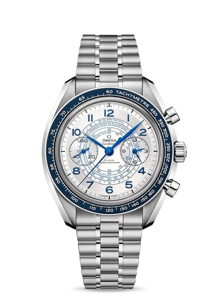 Omega Speedmaster Chronoscope Master Chronometer blue white dial 5 years international warranty