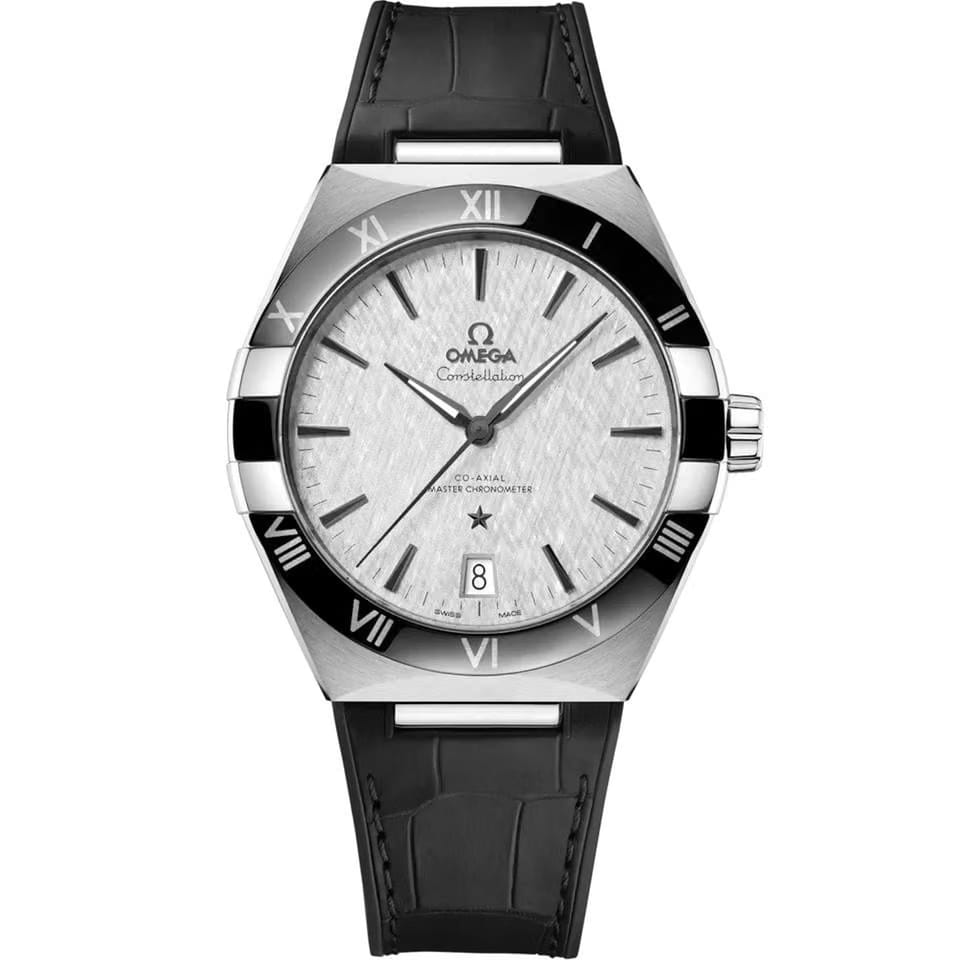 Omega Constellationanalog automatic Leather strap watch 131.33.41.21.06.001