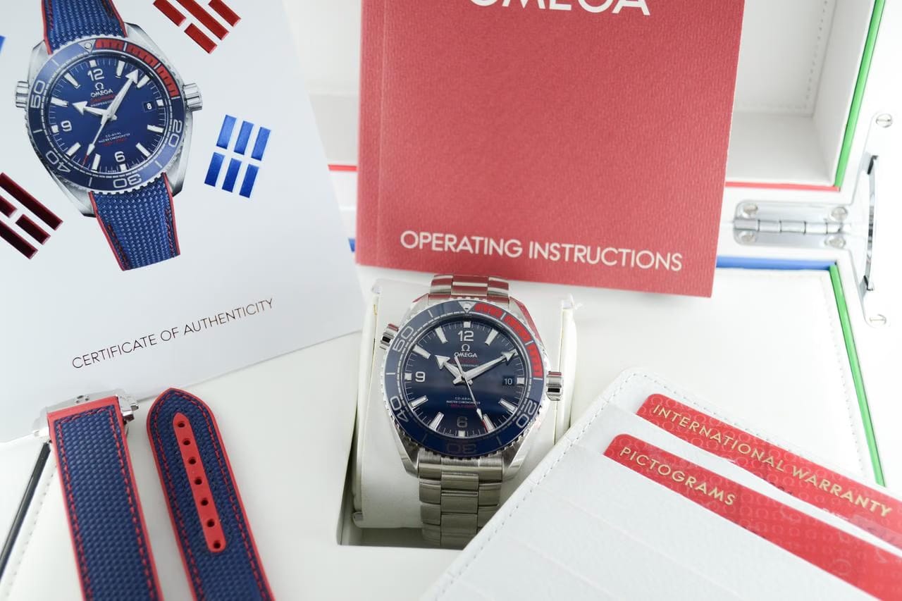 Omega Seamaster Planet Oceanpyeongchang 2018 Rubber & steel ''UNWORN'' 522.32.44.21.03.001