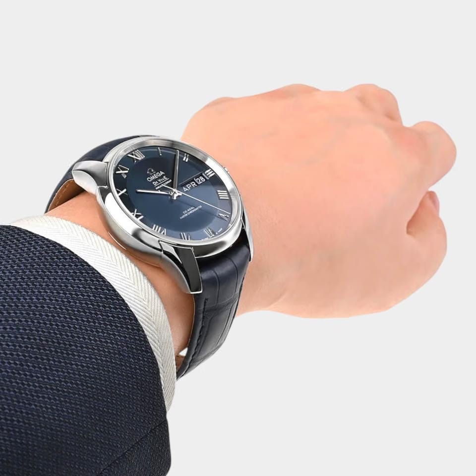 Omega De Ville Hour Vision Steel / 41 mm / Box&Papers / 433.13.41.22.03.001