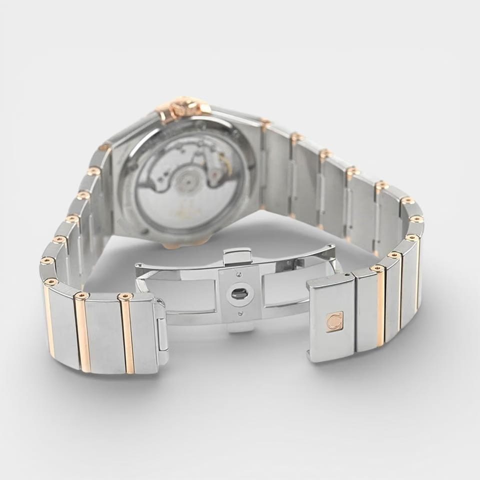 Omega Constellation Ladies Co-Axial Chronometer / Diamonds / Steel&Red gold / 35 mm / 123.25.35.20.52.001