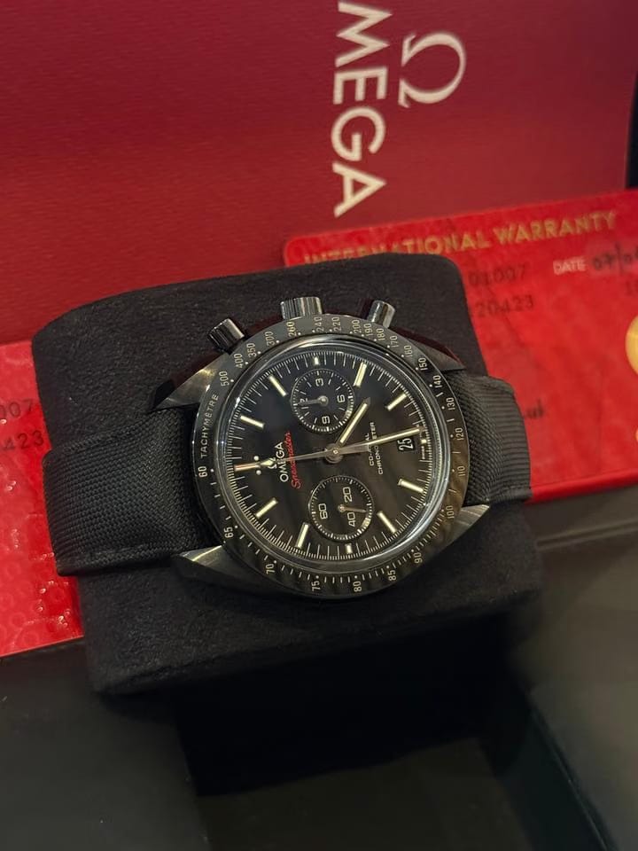 Omega Speedmaster Dark Side Of The Moon Complete Set Mint Condition Open Caseback 2021