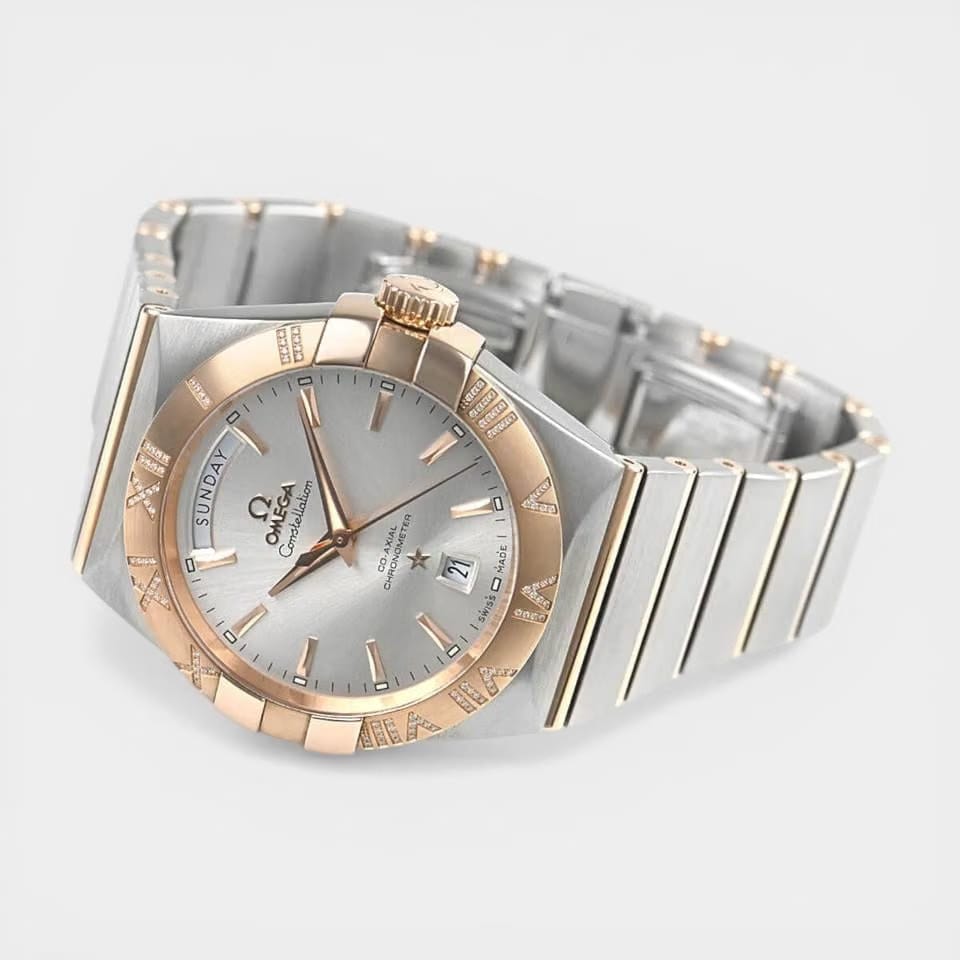 Omega Constellation Day-Date Steel&Red gold / 38 mm / Box&Papers / 123.25.38.22.02.001